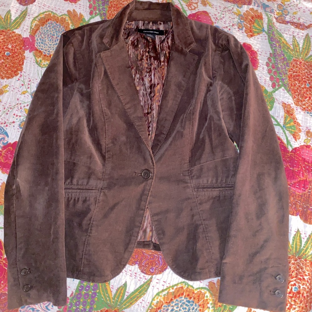 CALVIN KLEIN JEAS CORDUROY BLAZER